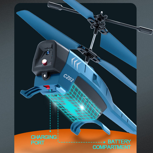 Helicóptero Rc Con Control Remoto Anticolisión, Juguete Para