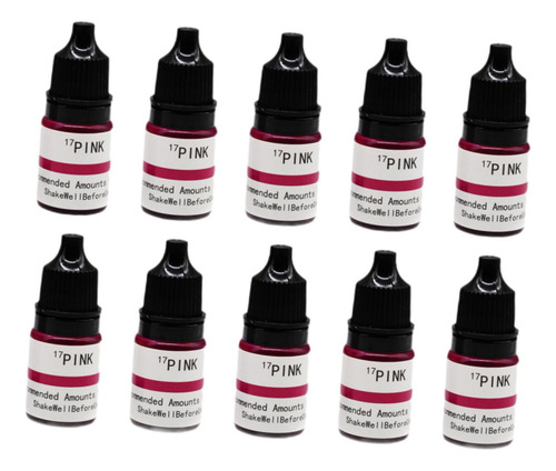 Conjunto De Tinte De Vela Rosa Color Concentrado Kit 5 Ml