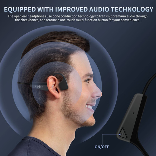 Auriculares De Conducción Ósea Wigfar Premium Open-ear Bluet
