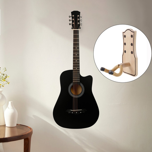 Suporte De Parede Para Guitarra Com Parafusos De Madeira Em