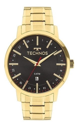 Relógio Technos Masculino Dourado Performer Racer