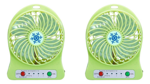 2 Ventiladores Portátiles Recargables, Enfriadores De Aire Y