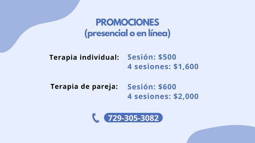 Terapia Psicologica Individual 4 Sesiones X $1,600