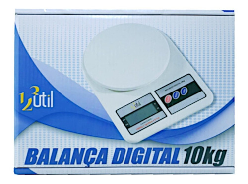 Balança De Cozinha Precisão Digital Até 10kg Nutrição Pesos Capacidade máxima 10 kg Cor Branco