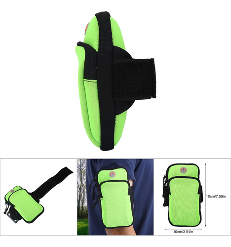 Brazalete Verde Verde Para Hacer Ejercicio Al Aire Libre, Co