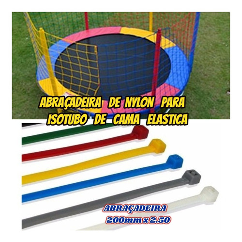 Abraçadeira Colorida Para Isotubo De Pula Pula Kit C/30