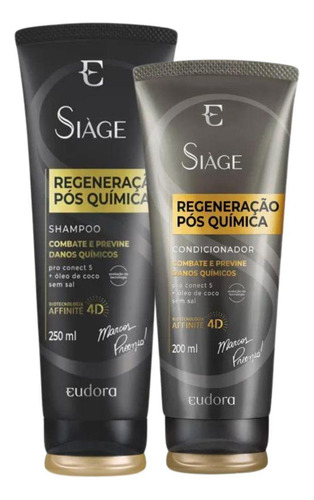 Shampoo + Condicionador Siage Eudora Regeneração Pós Química