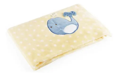 Manta Para Bebês Baby Pil Amarela Baleia