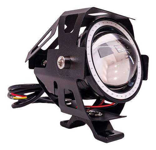 Faro U7 Proyector Lupa Cree Led Moto Ojo Angel Rojo O Azul