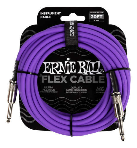 Ernie Ball Cable Para Instrumento P06420 6 Mts Purpura Flex