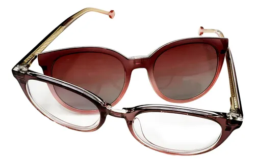 comprar Armazon Lente Oftalmico Con Clip Lente Solar Rosa Ponk