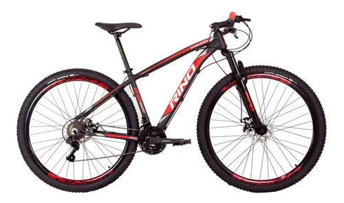 Bicicleta Aro 29 Rino Atacama Sem gênero 24v Index Freio Hidraulico Quadro 17 Cor Vermelho