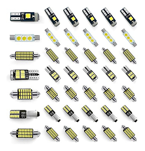 Ntnev 42 Piezas Interiores Luces De Coche Blanco, 28 Mm 31 M