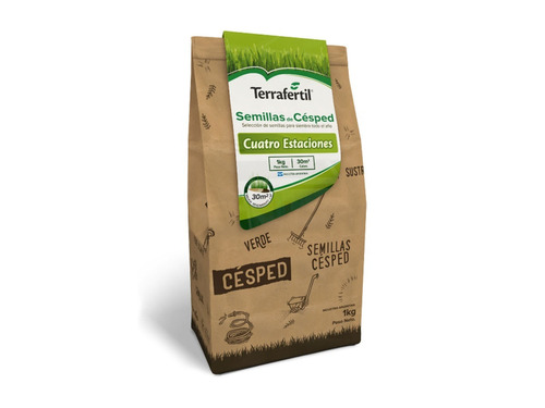 Semilla Cesped Pasto Terrafertil - 4 Estaciones Premium 1kg