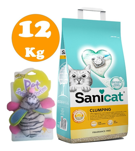 Arena Sanitaria Aglomerante Para Gatos Sanicat 12kg + Regalo