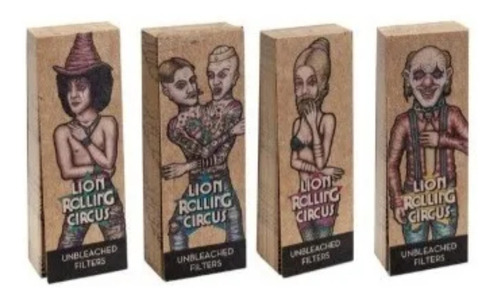 Filtros Lion Rolling Circus Carton Tips X50 Unidades