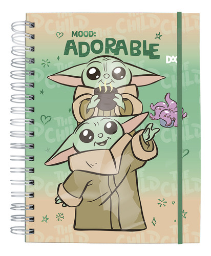 Caderno Smart Universitário Mood Baby Yoda Star Wars 80 Fls