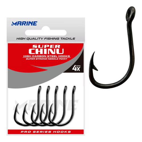 Anzol Marine Sport Super Chinu Black Nº6 C/50un Piau Piapara