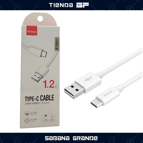 Cable Micro Usb-c Datos Y Carga Yoobao 1.2mts