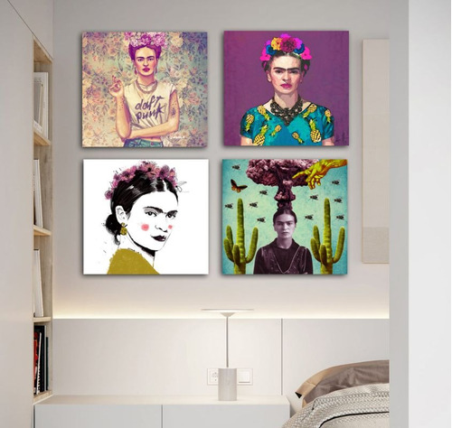 Cuadro 60x60cm Frida Kahlo Pintora C6