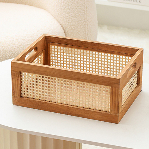 Cesta Decorativa N2 Para Almacenamiento De Libros, Cestas Te