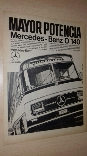 P350 Clipping Publicidad Colectivo Mercedes Benz Año 1968