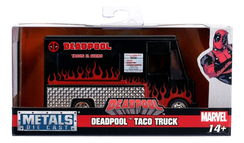 Deadpool Taco Truck Marvel Jada Toys 1:32 Negro Marvel 