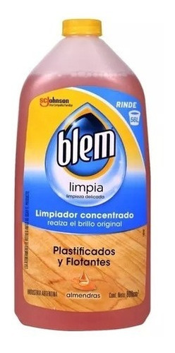 Limpiador Pisos Plastificados Flotantes Blem Almendras 800ml