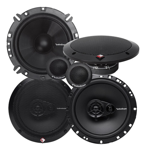 Combo Parlantes Auto Rockford R165-s Y Componentes 6.5 90w