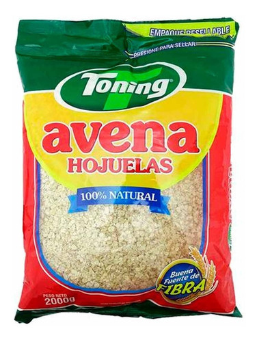 Toning Avena En Hojuelas 100% Natural - kg a $10450