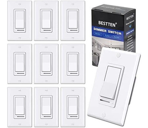 Bestten - Paquete De 10 Interruptores De Luz Reguladora