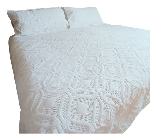 Edredon Ligero Colcha Ligera Doble Vista Adhed Textura Suave Color Blanco King Size Diseño De La Tela Blanco