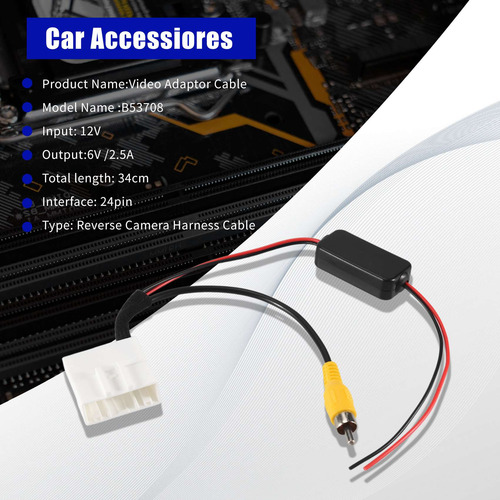 Adaptador De Cámara De Coche De 24 Pines, Cable, Cámara De M