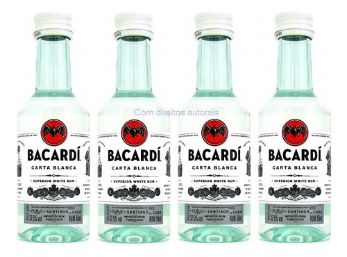 Miniatura Rum Bacardi Carta Branca Garrafa 50ml