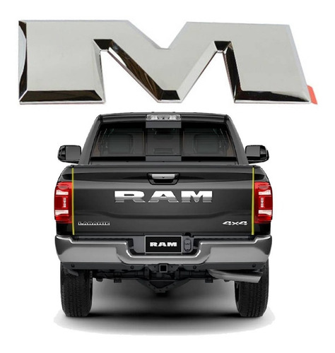 Emblema M Da Tampa Tras Dodge Ram 2500 2017 Orig K68245544ae