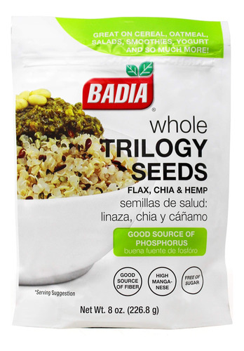 Semillas Badia Trilogy Seeds Cañamo, Linaza, Chia 226gr