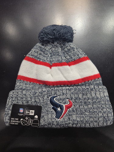 Gorro Lana New Era Nfl Houston Texans Gris Claro Talle Unico