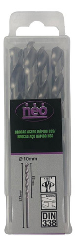 Brocas Acero Rapido 4.0mm X 10 Unidades Neo