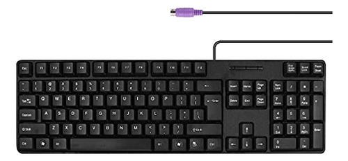 Teclado De Ordenador Mcsaite Wired Ps2 De 104 Teclas Con Sop