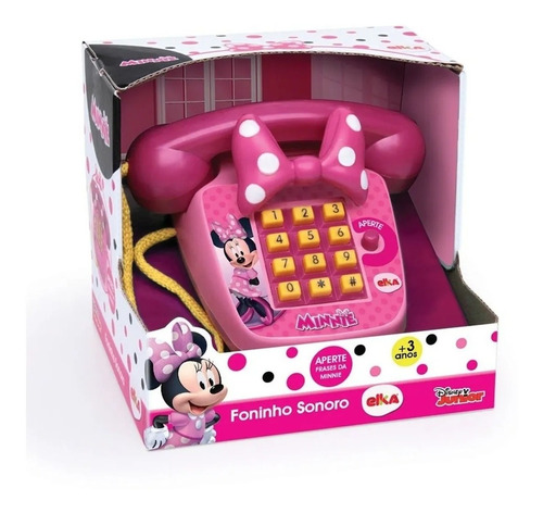 Brinquedo Telefone Infantil Foninho Sonoro Minnie -elka 1061