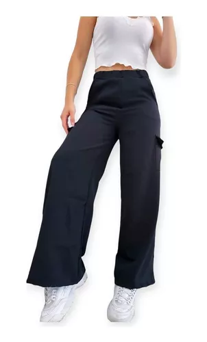 Pantalones Cargo Mujer Pantalones de Salón Pantalones de Moda Pantalones de  Traje de Color Sólido Completamente Rectos Odeerbi ODB176591