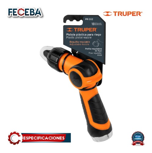 Pistola Plastica Recubrimiento 2 Funciones Truper 18480