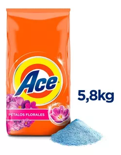 Detergente En Polvo Ace Pétalos Florales 5.8 Kg