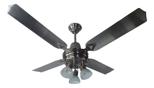 Ventilador De Techo Platil Metalico Con Spot 3 Luces