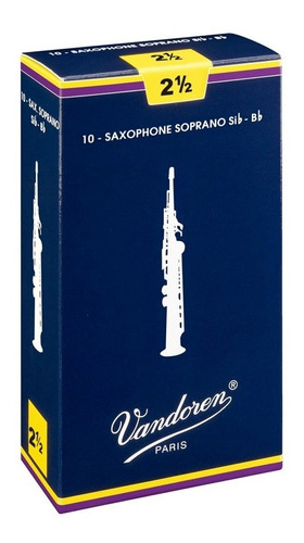 Palheta Vandoren Tradicional Sax Soprano Nº 2,5