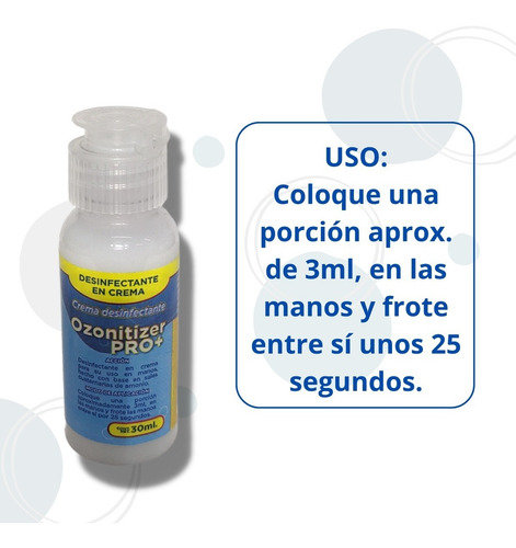 Crema Antibacterial Sanitizante Desinfectante 30 Ml 10pzas