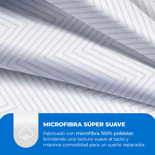 Kit 3 Piezas Juego De Sábanas Individual Microfibra Suave Gris Liso