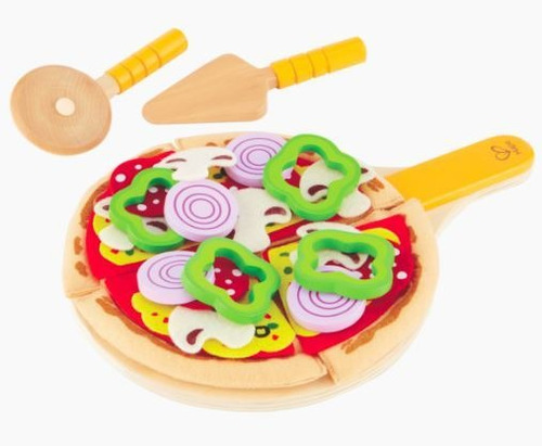 Set De Comida Pizza Hape De Madera