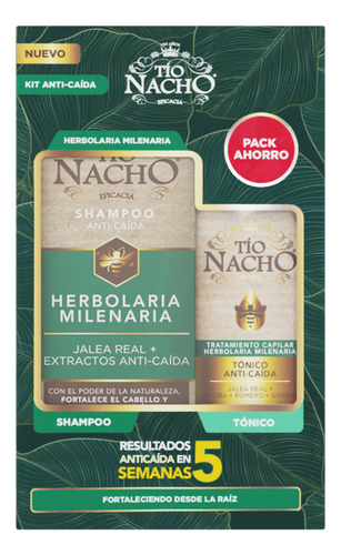  Pack Tío Nacho Shampoo Herbolaria 415ml + Tratamiento 90ml