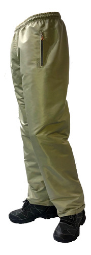 Pantalon Impermeable Con Trampa Nieve Ski Gris - Jeans710